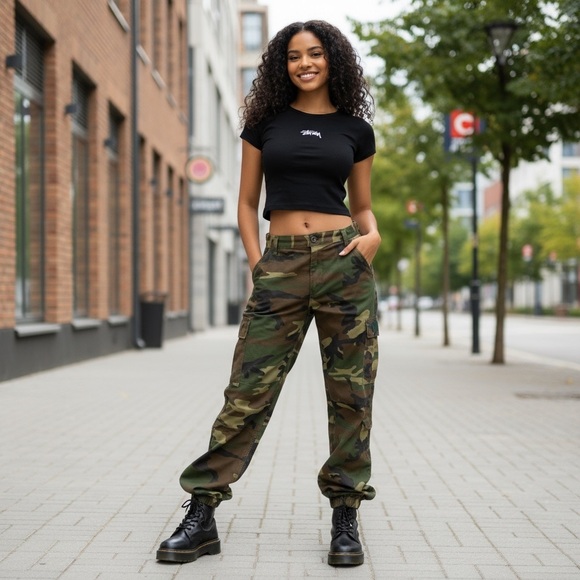 Rothco Pants - Camo Cargo Pants - Women's Olive Green Utility Trousers